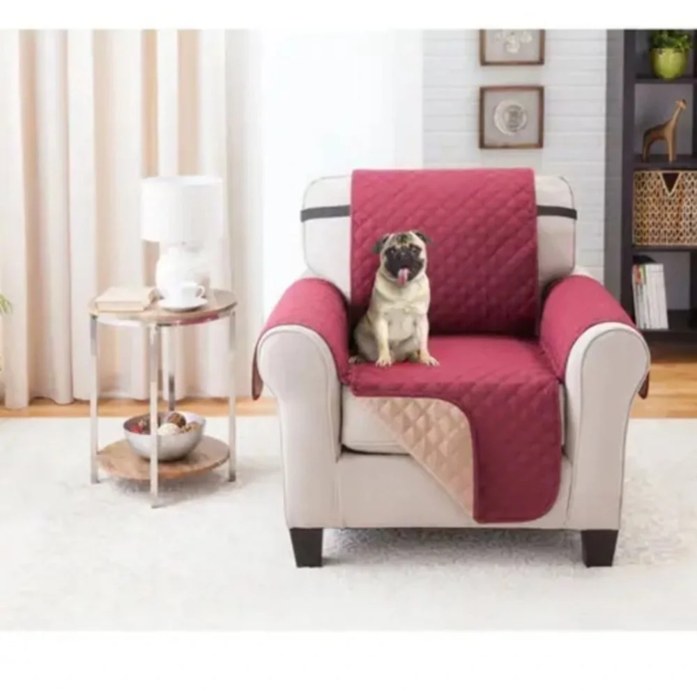 Reversible Chair Furniture Protector Burgundy/Taupe‎ size 75”x65”